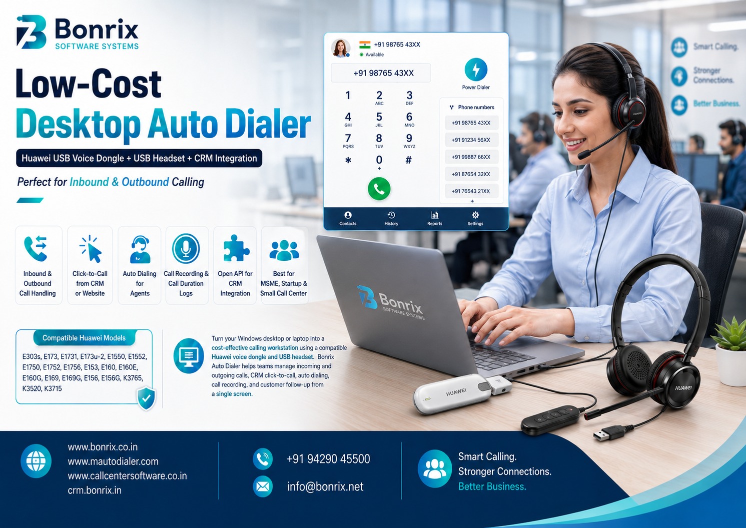 Bonrix Low-Cost Desktop & Laptop Auto Dialer — Turn Your PC into an Inbound/Outbound Calling Workstation